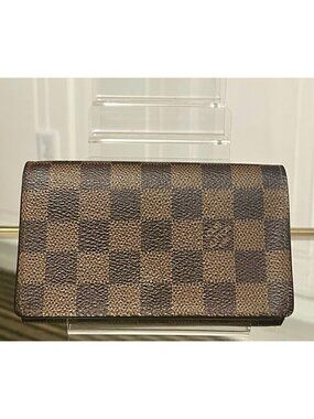 Louis Vuitton Damier Ebene Compact Wallet - Vintage Canvas Bifold